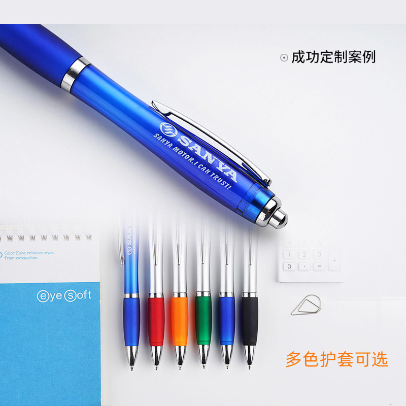 Pluma de aceite negro 1,0 Impresión logotipo personalizado publicidad pluma En stock suministro clásico pluma de la pluma del bolígrafo prensa