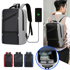 クロスボーダー新型多層コンピュータバッグ男性ビジネス通勤多機能リュックサックusb充電大学生カバン