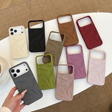 跨境亲肤磨砂适用苹果16pro max新款iPhone17手机壳13/14简约纯色