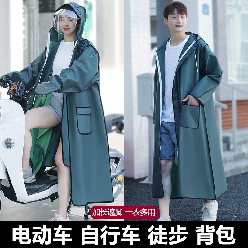 2025 Raincoat Women's Summer Long Full Body Single Adult Ride Anti-Rainstorm One-Piece Electric Car suit Poncho Men