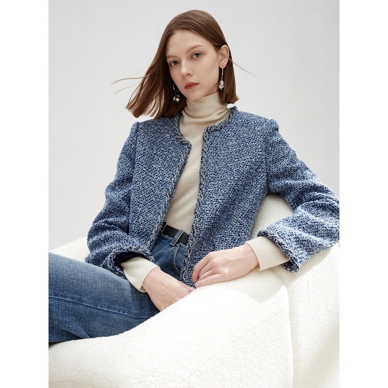 Lang Yu Zi Chanel-Style High-Intelligence Short Shoulder-Length Designer Jacket Top 2026 Spring New Women's Elegant Style