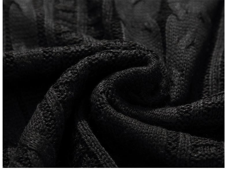 Trendy Men's Knitted Sweater Versatile Solid Colour Winter Style_voghion.com