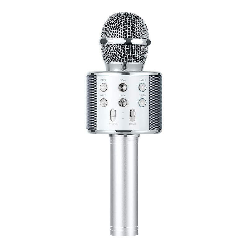 Ws858携帯電話k歌宝家庭ktv無線bluetoothコンデンサマイク児童k歌マイク音響一体|undefined