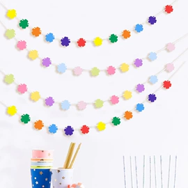 场地布置道具;吊旗/三角旗;拉花、彩带