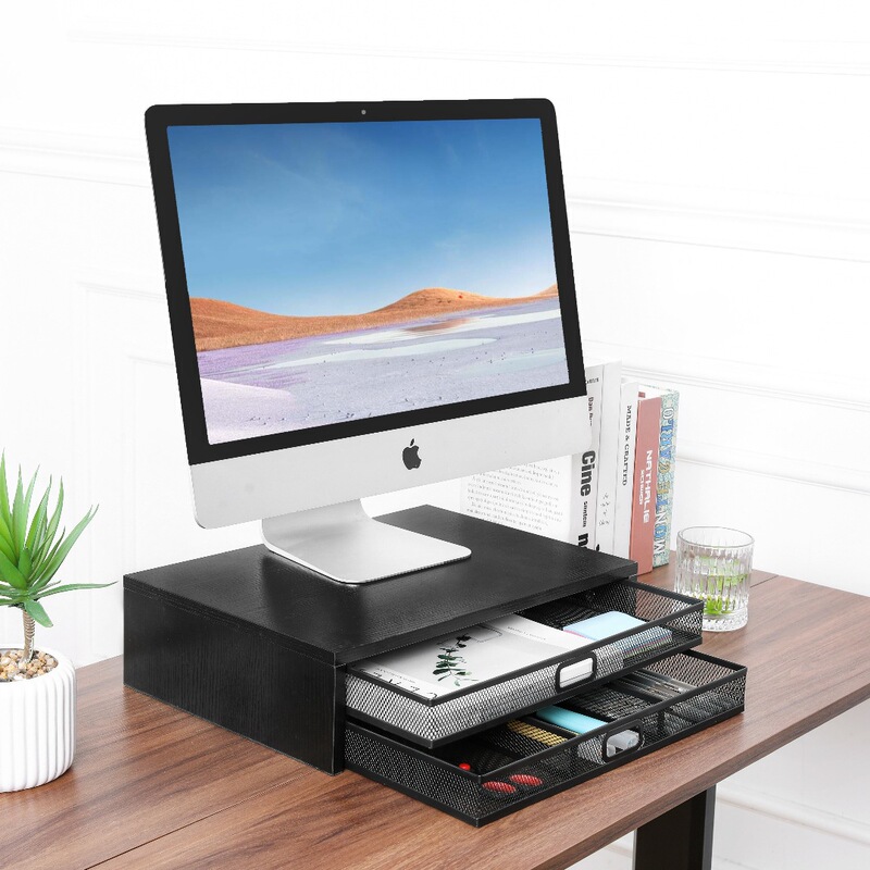 24 New Double-layer Drawer Computer Base Elevated Bracket Laptop Monitor Elevated Screen Stand