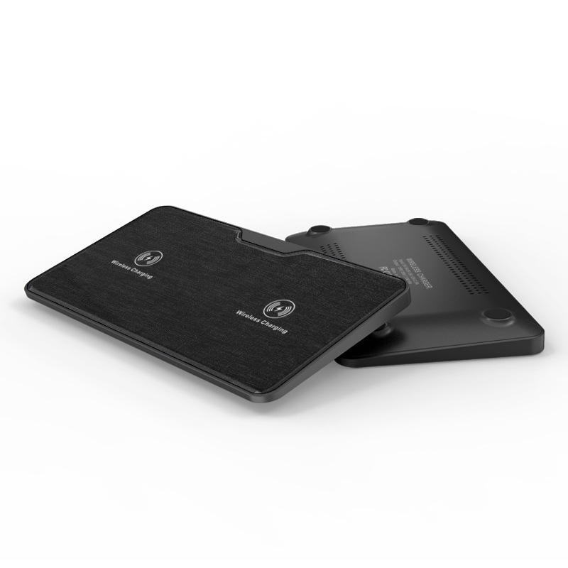 【工厂直销】二合一双手机无线充电器 亚麻布双15W快充