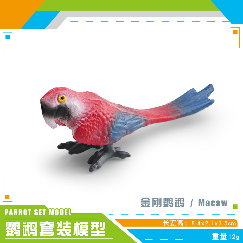 Exportación transfronteriza de simulación de pájaros modelo de papagaios peonía papaio de escritorio decoración estática juguetes