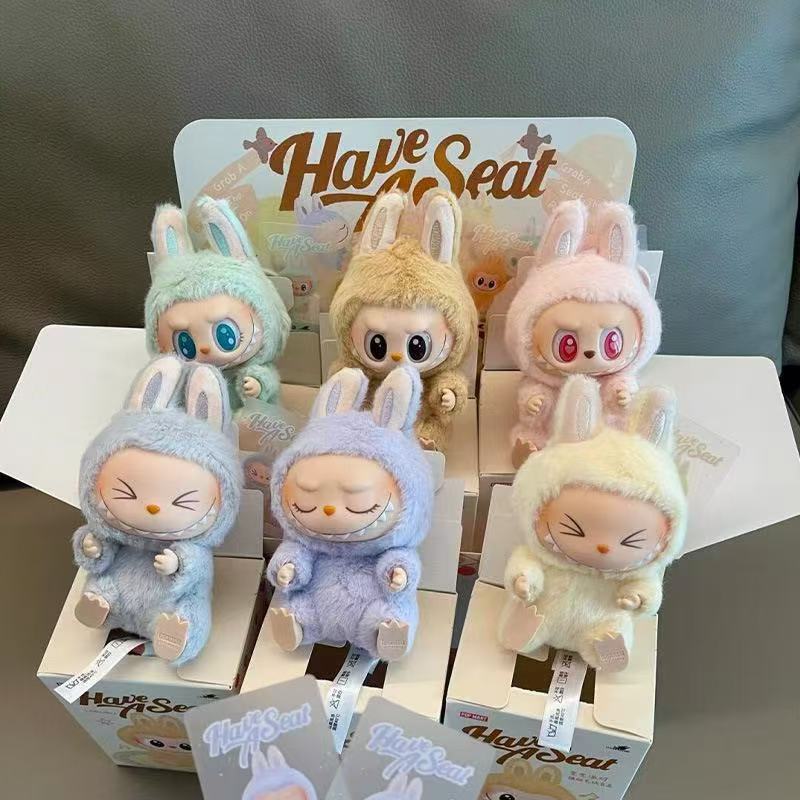 泡泡玛特二代拉布布玩具labubu娃娃盲盒毛绒公仔玩偶手办潮玩挂件