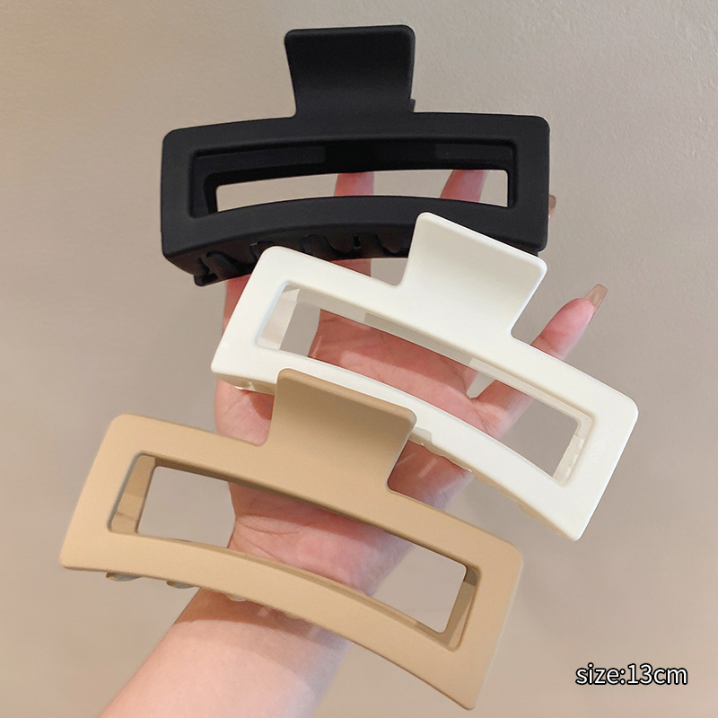 Volumen de pelo de gran tamaño antideslizante gran tiburón clip de pelo cuadrado clip de pelo cabeza de espalda clip de pelo tocado updo clip de pelo femenino