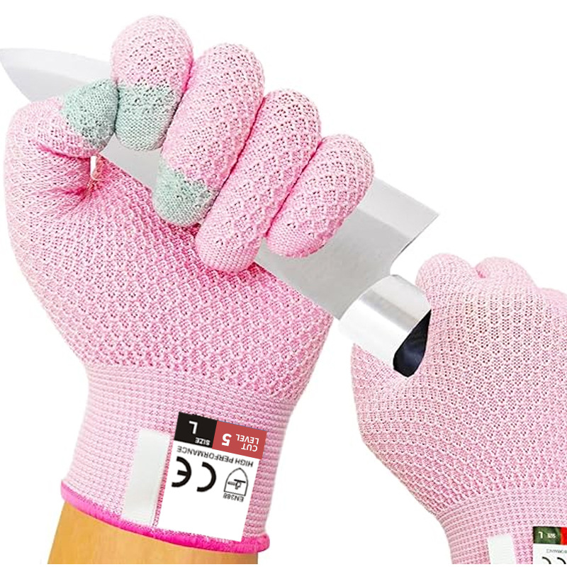 Guantes anti-corte de nivel 5 HPPE anti-mordedura y anti-puñalada matanza EN388 PU mate para matar peces guantes de protección laboral image 28