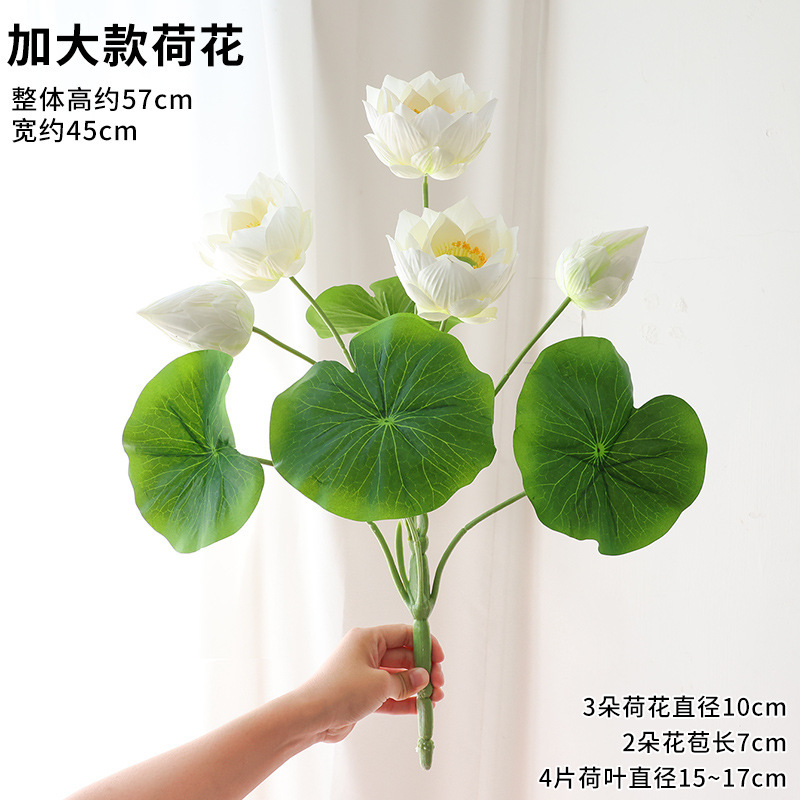 흰색 연꽃 다발