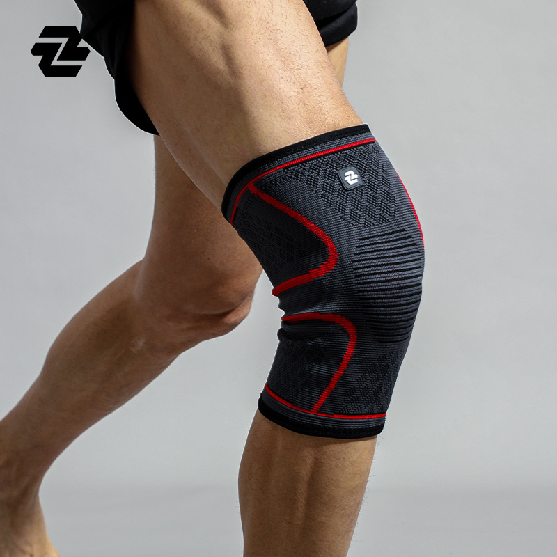 Rodilleras deportivas transfronterizas profesionales, tejido presurizado para hombres y mujeres, funda para la rodilla, ciclismo para correr, baloncesto, protección para la rodilla, antideslizante