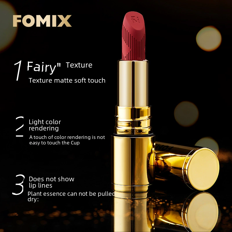 Fomix бархатная фантазия матовая помада красный туман бархатное шелковистое скольжение белый, богатый цвет, цвет, помада макияж