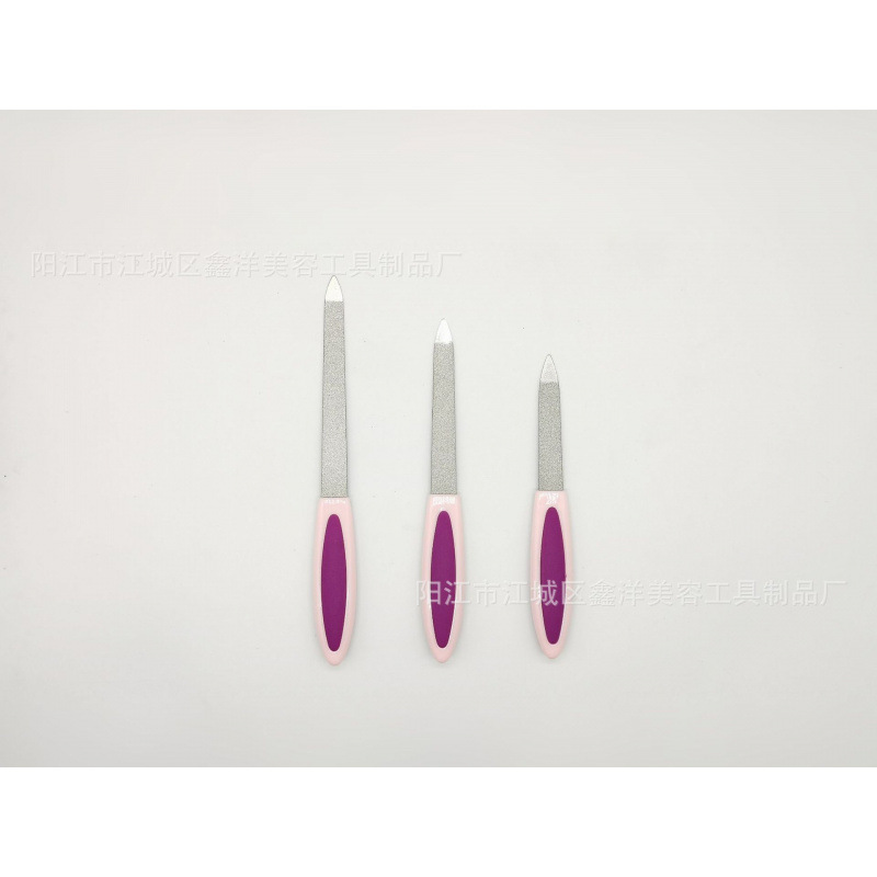 Archivo de uñas de dos cabezas herramientas de manicure de acero inoxidable archivo de uñas de fricción de uñas archivos de manicure al por mayor