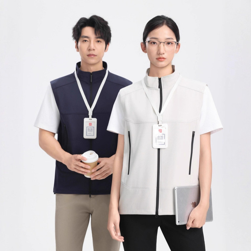 High-End Waterproof Vest with Custom Printed Logo Corporate Exhibition Soft Shell Workwear Spring & Fall Outdoor Activity Workwear Vest