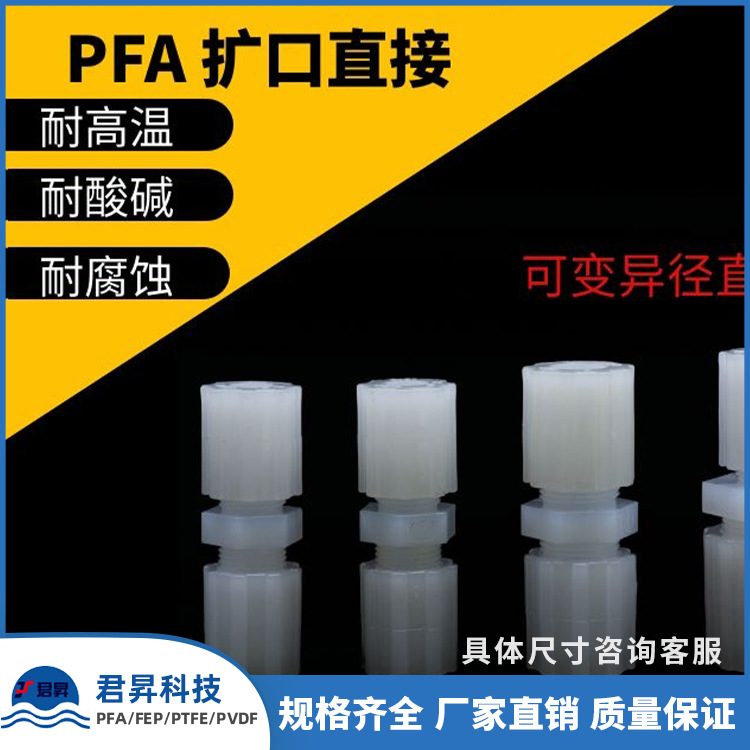 供應擴口式快速PFA接頭卡套加工 大量現貨供應
