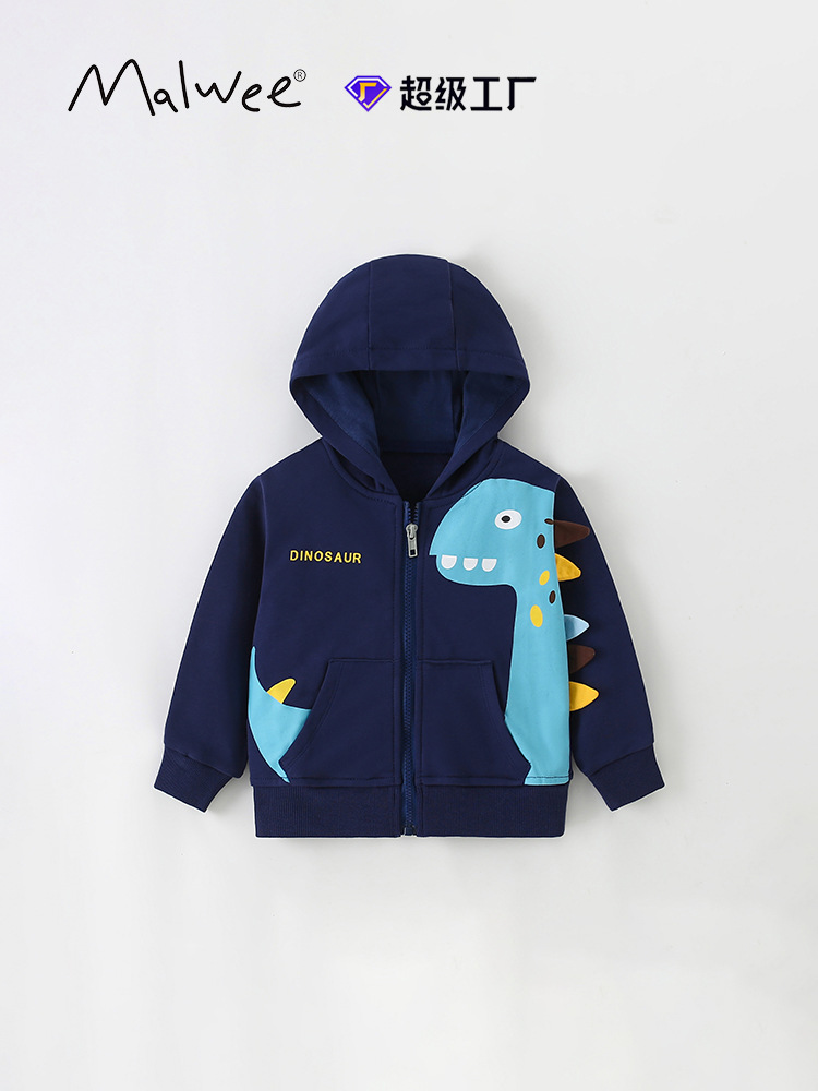 Malwee transfronterizo chaqueta de niño chaqueta de primavera nueva camiseta con cremallera de manga larga para niños europeos y estadounidenses chaqueta guapo