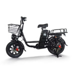 欧洲电动脚踏自行车雪地碟刹助力16寸外卖电动车跨境专供送餐