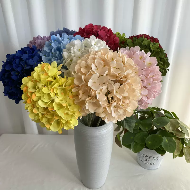 紫嫣单只磨毛绣球DIY婚庆仿真花家居桌面摆件摄影道具花现货批发