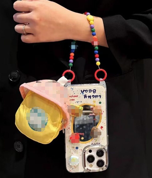 Las flores de dopamina de color estilo ins son adecuadas para Apple 16/15 funda para teléfono móvil iphone14 estéreo 16ProMax hembra