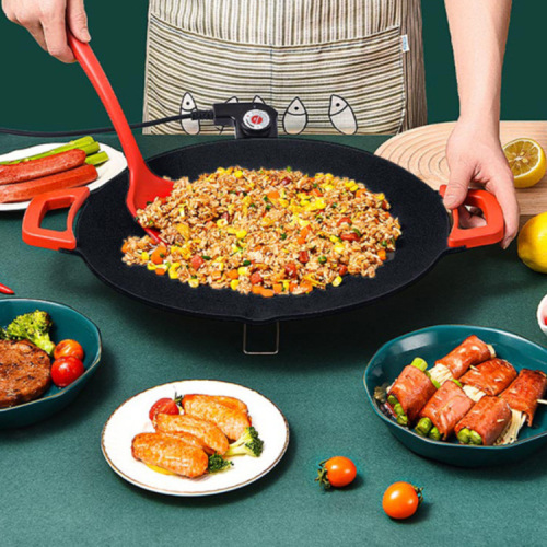 Dongdian Same Style Korean Electric Griddle Multifunctional Clam Stone Non-Stick Pan for Grilling, Iron Plate, Stir-frying, and BBQ