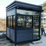 户外岗亭治安亭可移动金属雕花板房钢结构门小区物业值班保安亭