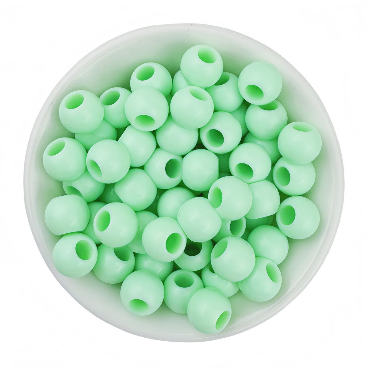 10-16mm Acrylic Large Hole Round Beads Loose Beads Beading Handmade Materials Round Beads Bracelet DIY Jewelry Accessories