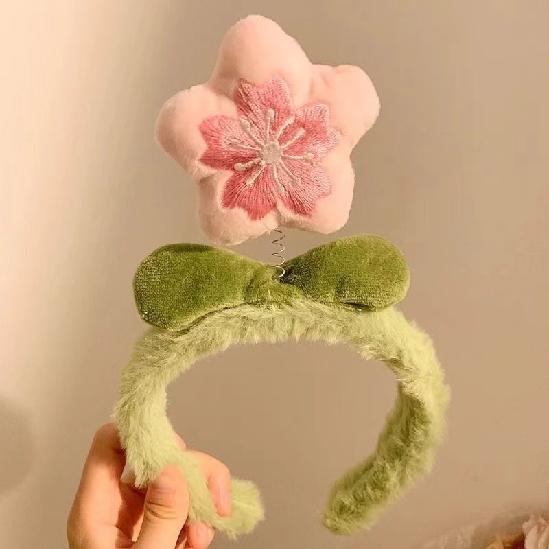 可爱小熊毛绒发箍洗脸头箍显脸小发捆发窟蝴蝶结头饰甜美少女发卡|undefined