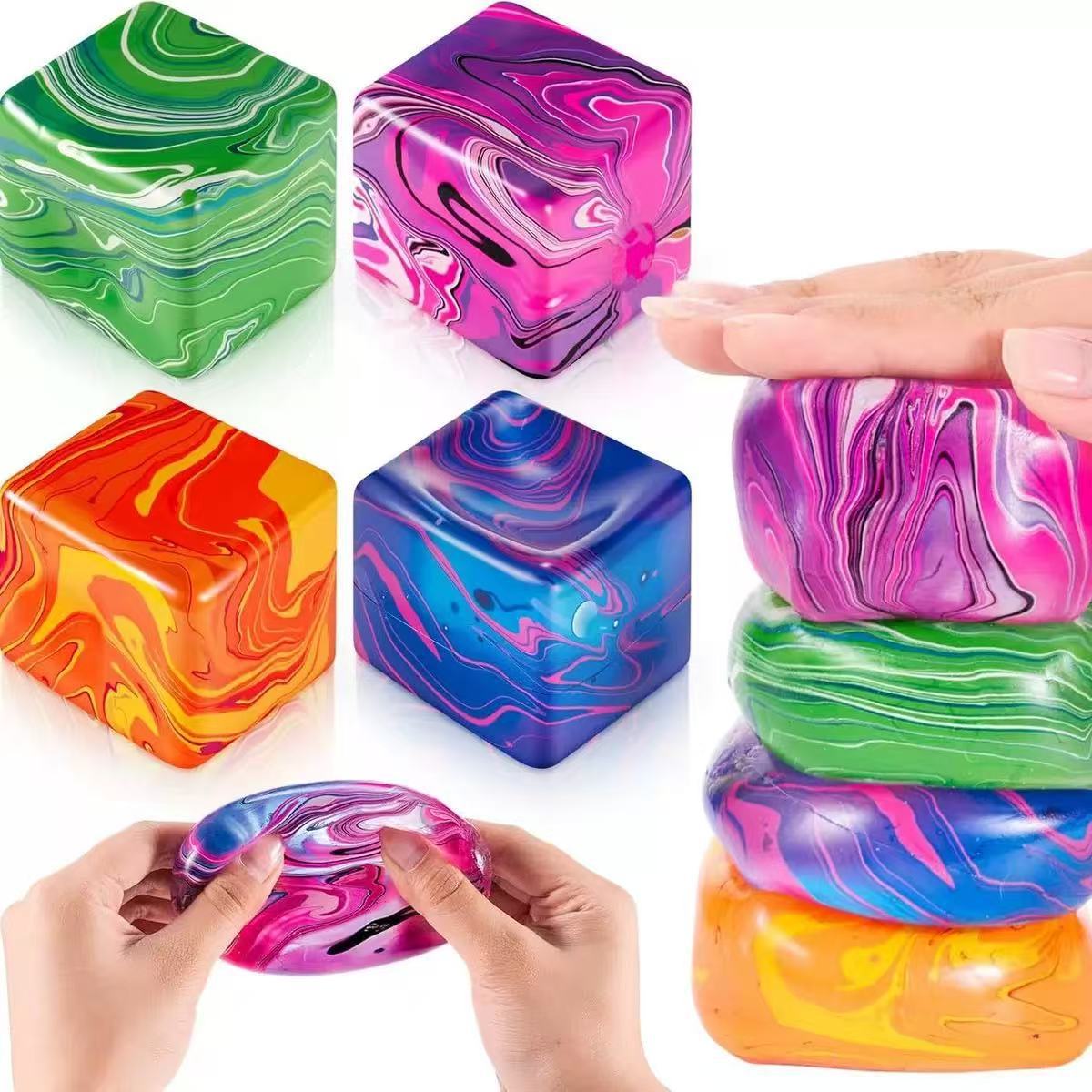 Juguete Antiestrés de Cubo de Hielo de Rebote Lento de Plástico image 4