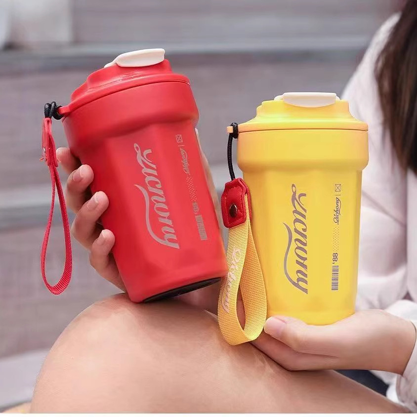 316 Taza de vacío de acero inoxidable Taza octagonal de café Impresión en color con letras Logotipo con mano Taza conmemorativa de regalo pequeño