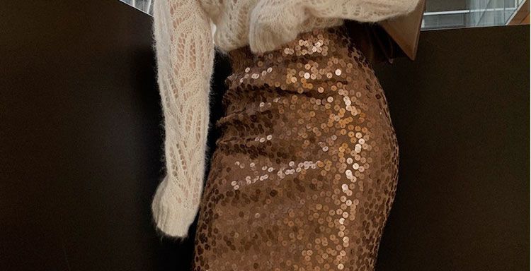 【Kasjmierfamilie】 Dunne wollen damesvestjas met uitgehold mohair gebreid temperament, gecombineerd met een korte_voghion.com