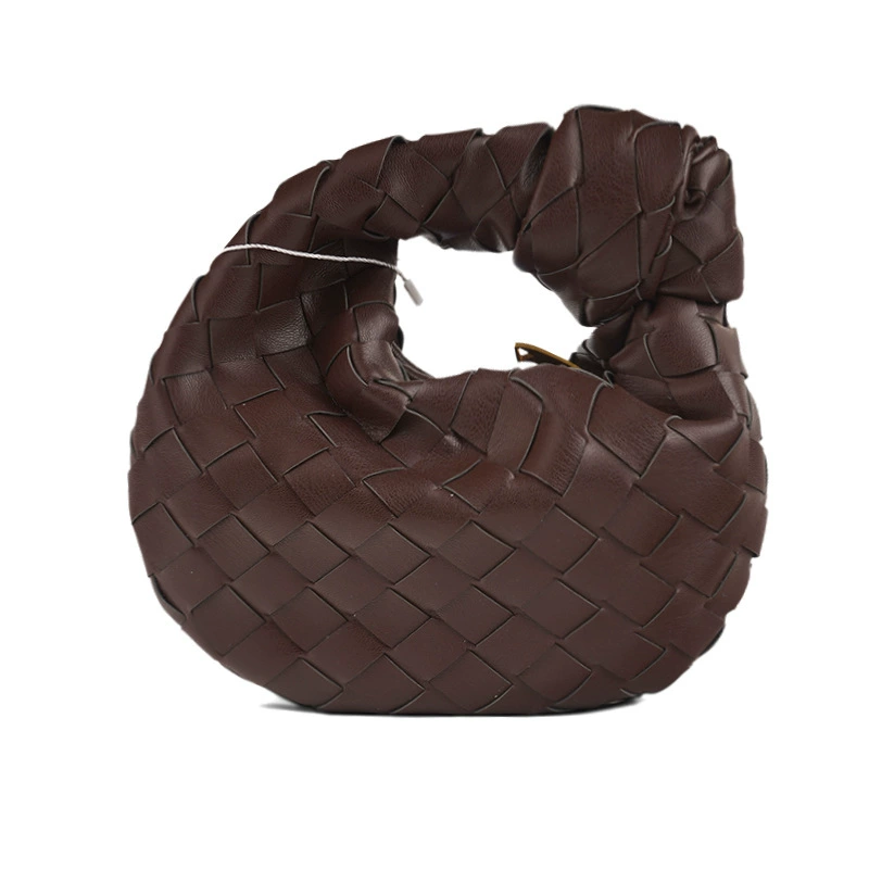 Handmade Woven Cloud Armpit Bag, Mini 17×5×18 cm, Pillow Style, Multi-Color