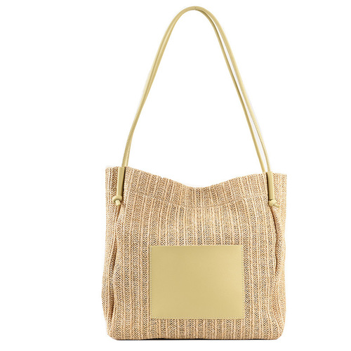 Women's  New Summer Trendy Versatile Ins Wicker Bag Fashion Single Shoulder Large Capacity Tote Bag