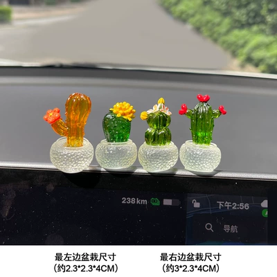Car ornaments, Cartoon Artificial Transparent Succulent - new-transparent-succulent-group-b