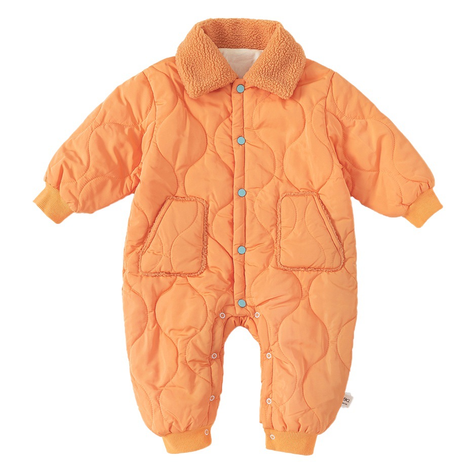 Ropa infantil Youbao, ropa de invierno para bebés, mono informal de algodón acolchado para niños y niñas, pelele largo para niños