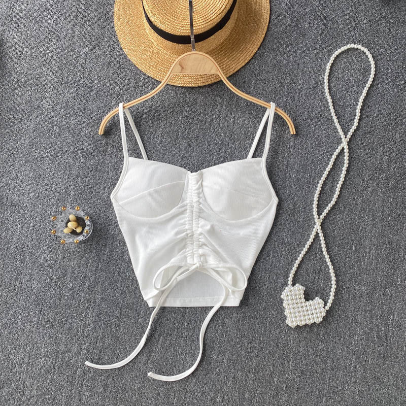 77g Weight Cotton, Rib Fabrics Fabric Type Short Top Length Vest Tops Type Holiday, Daily, Selfie Occasion Strap Neckline Slim Fit Type Solid Color Pattern Summer Season Women's Gender Casual, Elegant, Streetwear Style Wholesale Women's Casual Elegant Streetwear Solid Color Tank Tops 9