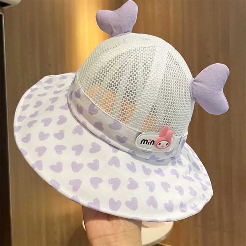 Sombrero para niños verano estilo fino malla transpirable sombrero grande parasol protector solar sombrero de pescador hombres y mujeres sombrero de lavabo de sol para bebés