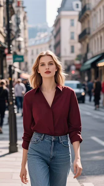 Burgundy long-sleeve
