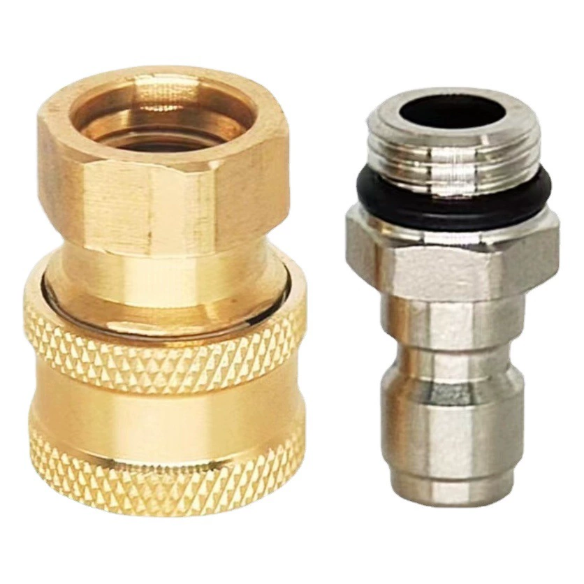 Водяной пистолет для мойки автомобилей под высоким давлением 14*1,5 медный Женский Разъем из нержавеющей стали разъем для очистки под высоким давлением Автомобильная стиральная машина под напряжением