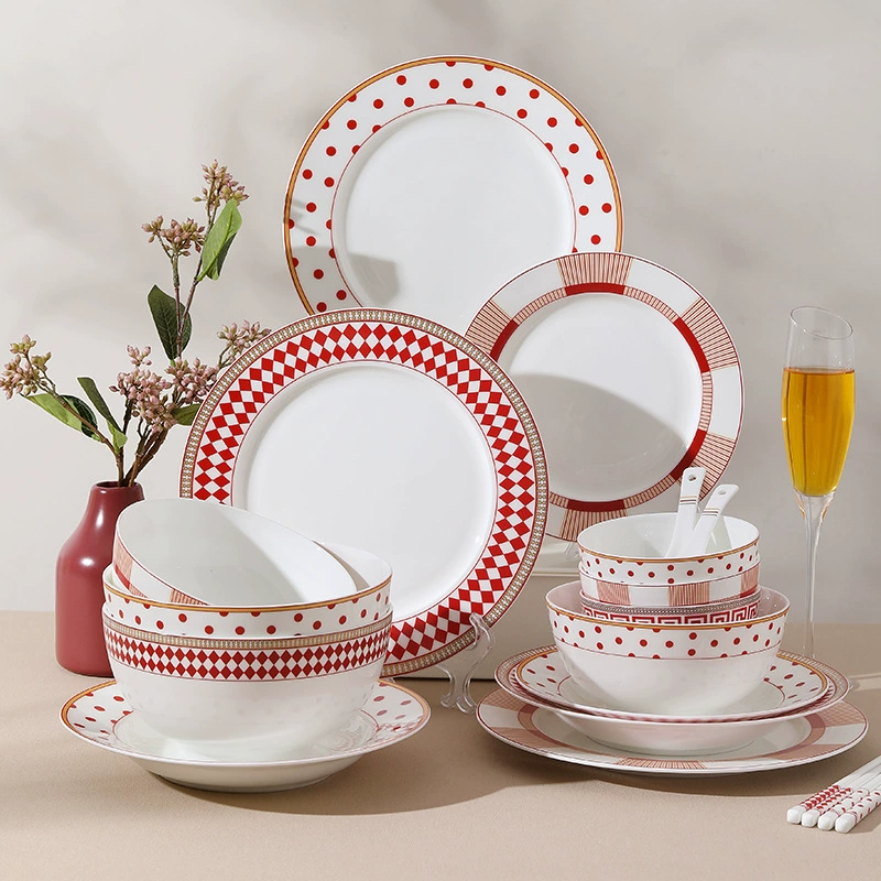 Creative ceramic tableware, set, chopsticks, simple and elegant design, European style