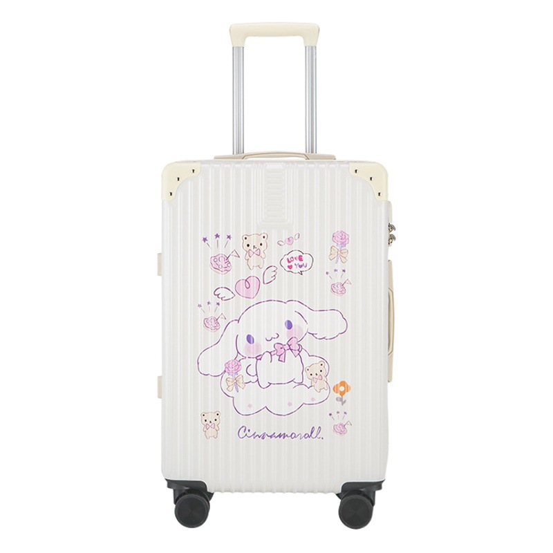 Maleta de contraseña de los hombres universal Mute rueda caja de viaje del estudiante Maleta impresa de dibujos animados de estilo coreano de las mujeres