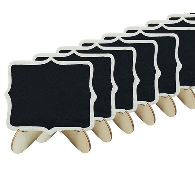 Mini Wooden Message Blackboard Ornament, Handmade Standing Blackboard, Simple and Cute Stand Craft