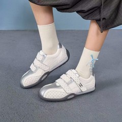 2025新款魔术贴休闲鞋轻便运动鞋百搭平底板鞋女秋季波点