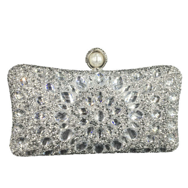 Bolso de embrague FGG popular europeo y americano bolsa de banquete color rhinestone bolso de noche bolso de embrague de las mujeres bolso de boda