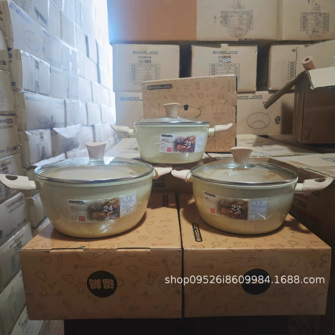 Завод EMOOJOO напрямую предоставляет мясной супник Mai Fai Shi Shuangtou, сковорода без пригорания, домашняя похлебка, индукционная плита природный газ