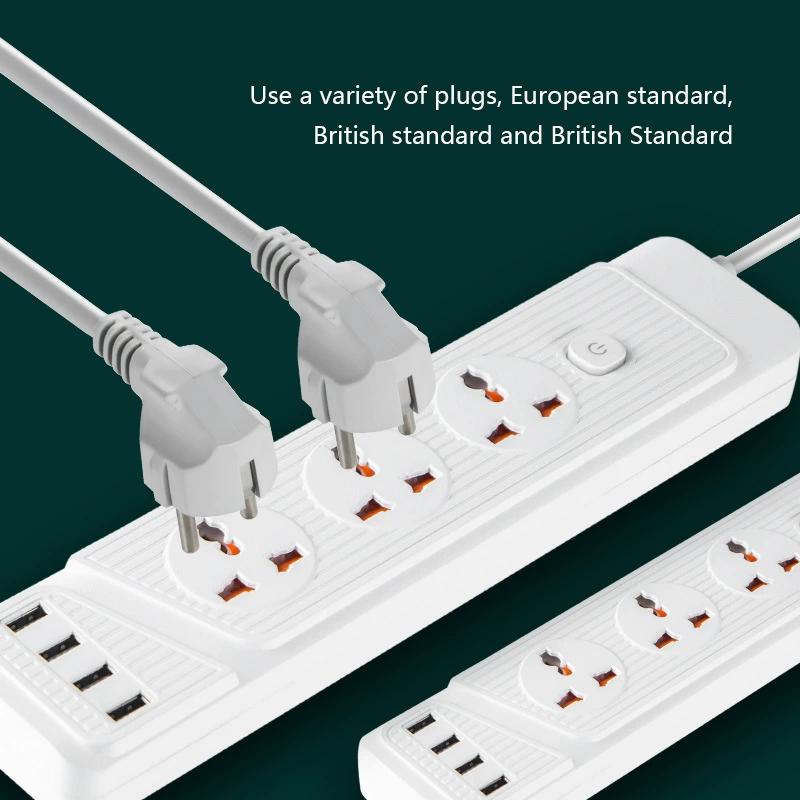 Промышленно-торговая многофункциональная гнездовая трубка - USB розетка в европейском стиле - вилка с британской регуляторной проводкой двухфутовый тянущий подарок