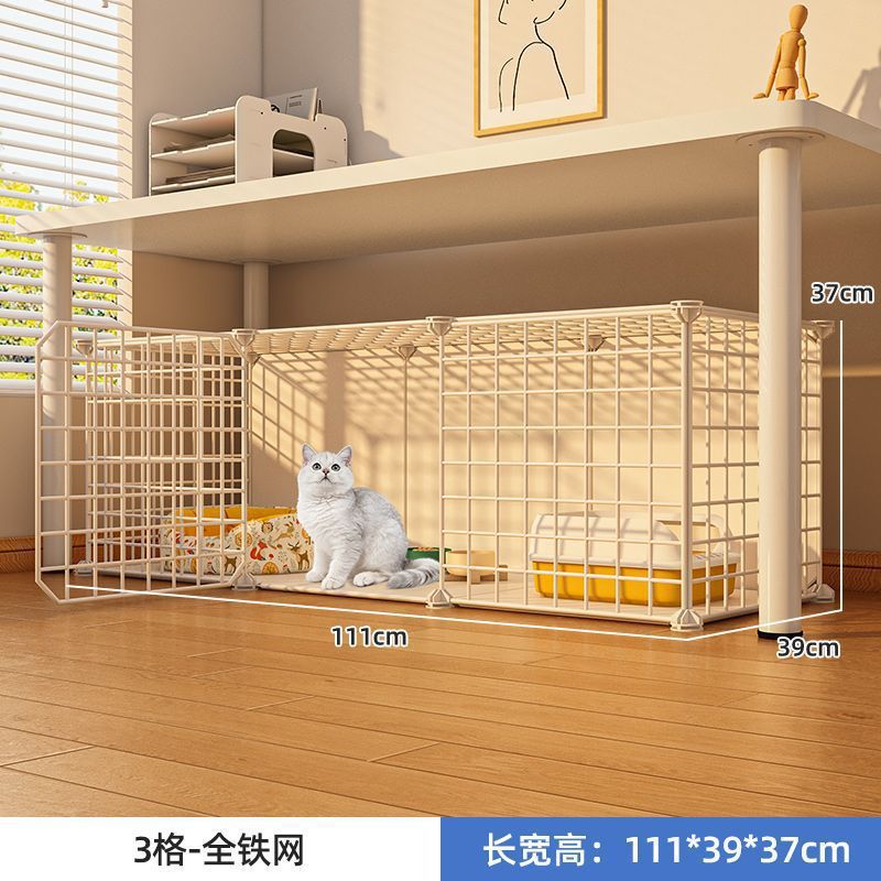 대형 단층 [111*39*37] 풀 아이언 메쉬 화이트 [무료 작은 쥐 장난감]