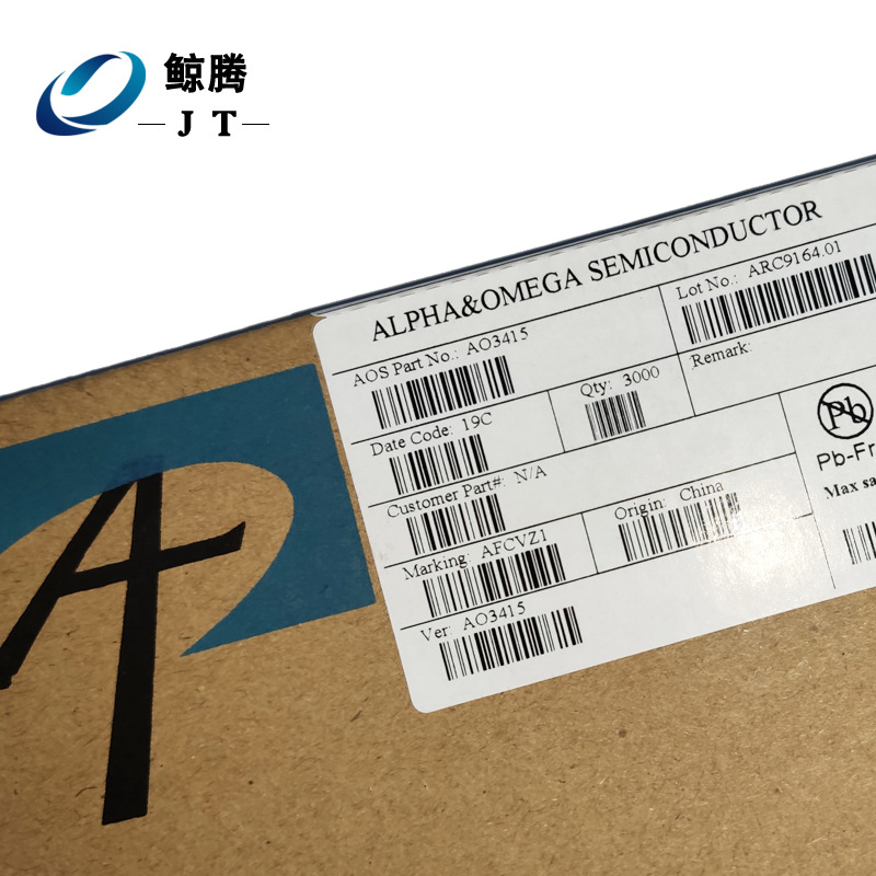 MOS管AO3415 AO3415A SOT23-3 4A P沟道 AOS/美国万代 可拆样品