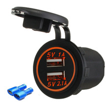 速卖通爆款5V 3.1A光圈USB车载手机充电器12V-24V使用房车汽车