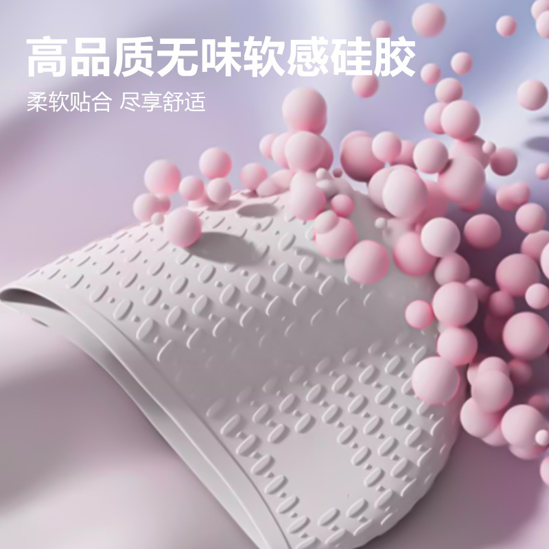 gorra de natación de silicona para mujeres adultas gorra de goteo de agua gorra de natación burbuja gorra de natación superelástica impermeable orejas cabello largo